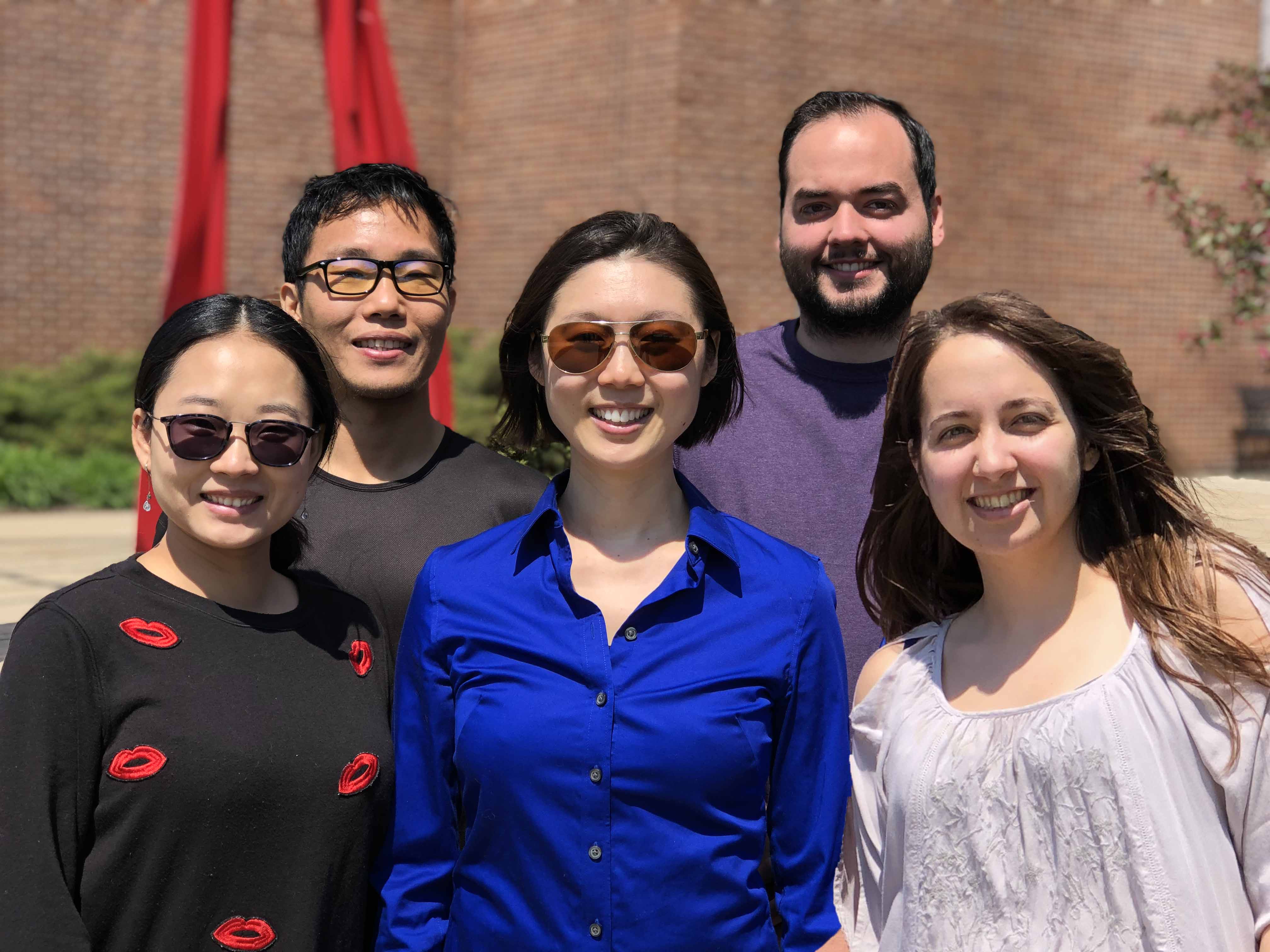 Group photo outside a building on MSU campus 2019