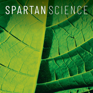 Magazine cover of a green leaf.