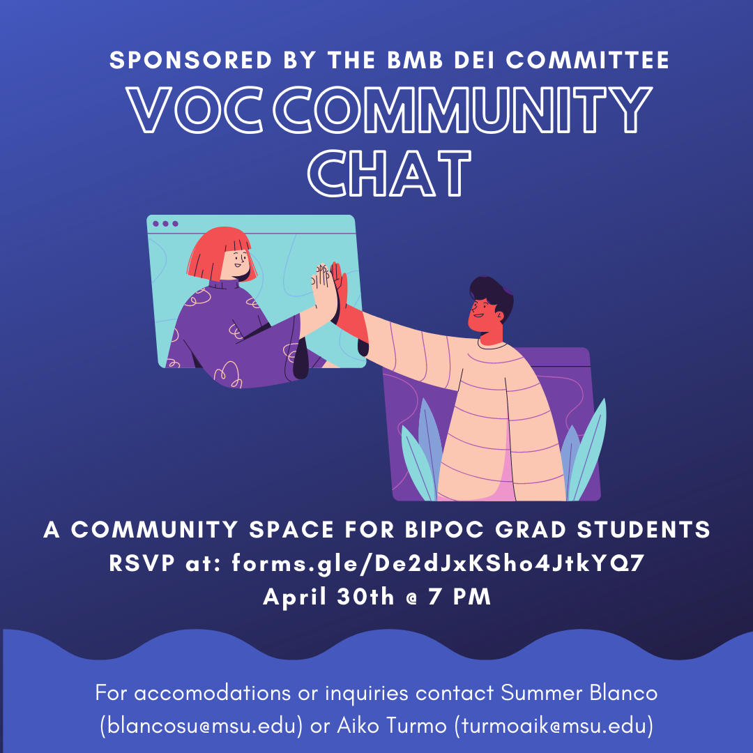 Voices of Color Flyer - Community Chat April 30 2021 