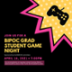 Voices of Color Flyer - Game Night April 16, 2021
